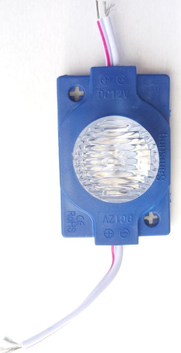MODÜL LED TEKLİ LENSLİ DİK AÇI 2W MAVİ -10 Adet - Image 1