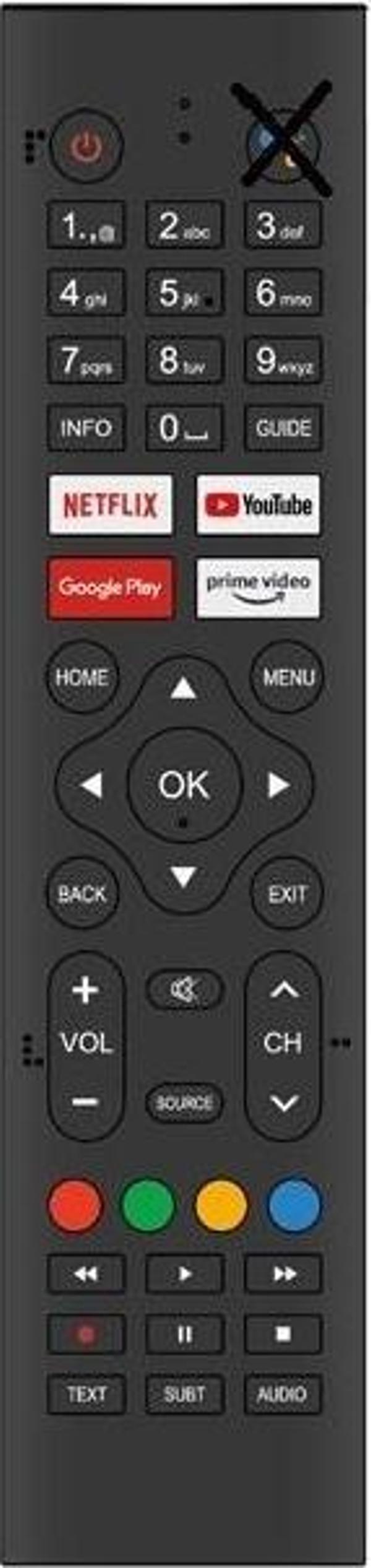 Sunny SN50LED H6886 Uyumlu Google Tv Kumanda-Mikrofonsuz - Image 1