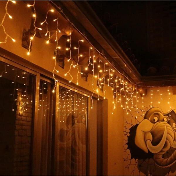 8 Fonksiyonlu Saçak Led Sarkıt Led Eklenebilir 4 metre - Image 1