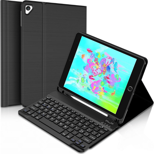 Qpen iPad 9.7 inç (2018)  Uyumlu Klavyeli Tablet Kılıfı - Image 1