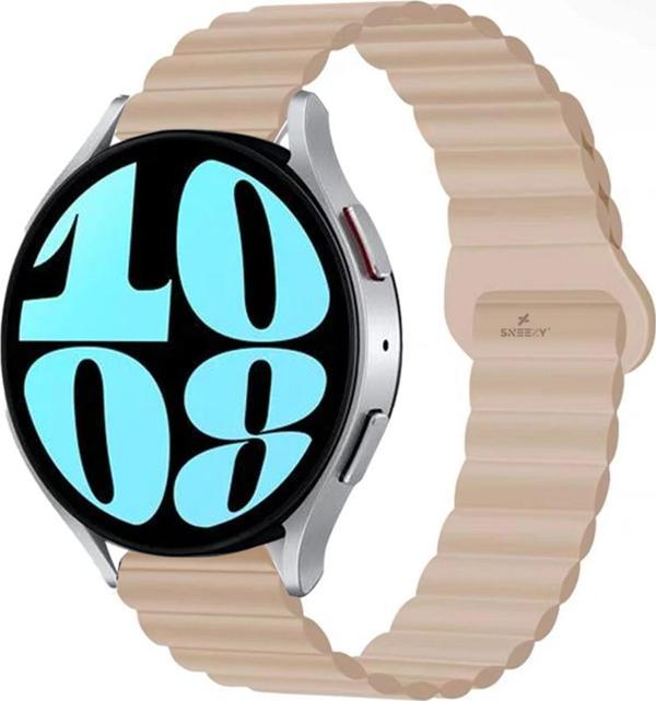 Sneezy Samsung Galaxy Watch 4 40-42-44-46Mm Uyumlu 20Mm Harmony Duo Magnetik Silikon Kordon - Image 1