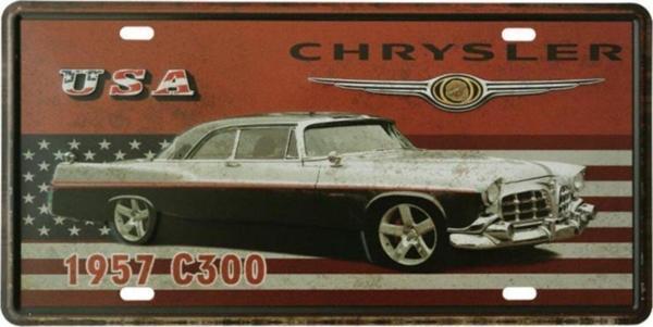 Vintage Chrysler Metal Plaka Levha 15X30 cm - Image 1