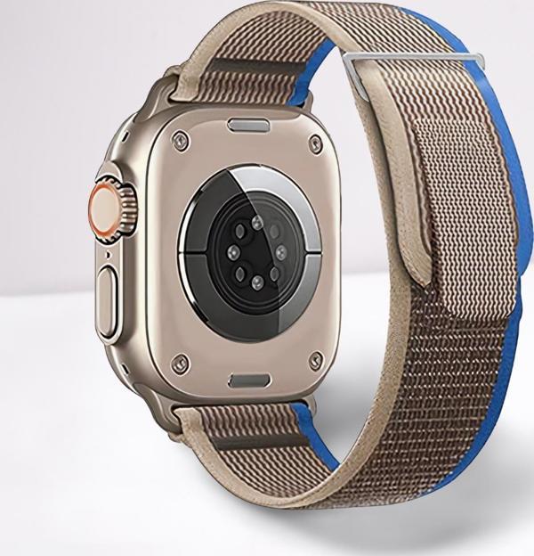 Cosmostech Akıllı Saat Watch için Uyumlu 42MM 44MM 45MM 49MM 1/2/3/4/5/6/se/7/8/ultra Hasır Kordon ve Kayışı Gri(Mavi) - Image 1