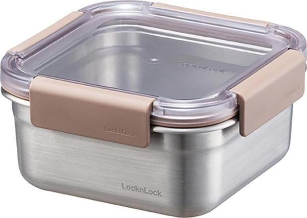 LocknLock LST603 Paslanmaz Çelik Fırın Saklama Kabı Kare Kilitli 700 ml - Image 1