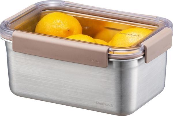 LocknLock LST606 Paslanmaz Çelik Fırın Saklama Kabı Dörtgen Kilitli 1.5  Litre - Image 1