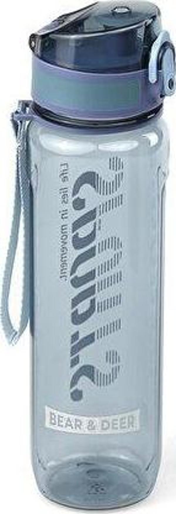 Bear & Deer Bear & Dear Otomatik Kapak Şeffaf Mavi Matara 700 ml - MT0028 - Image 1