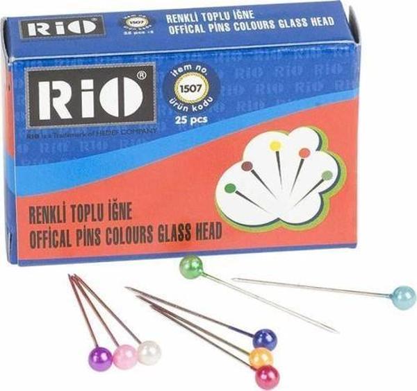 RİO TOPLU İĞNE RENKLİ PLASTİK BAŞLI - Image 1