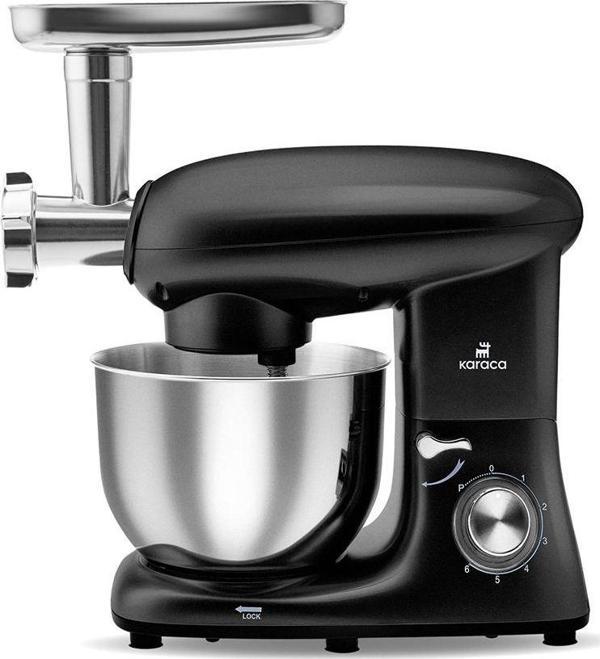 Multichef Stand Mikser ShinyBlack Mutfak Şefi 1900W 5,5L Kıyma Çekme/Sucuk-Sosis/İçli Köfte Aparatlı - Image 1