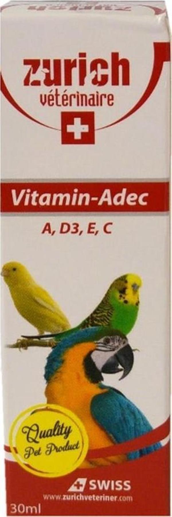 Zurich Kuş Vitamini A, D3, E, C Vitaminleri 30 Ml - Image 1