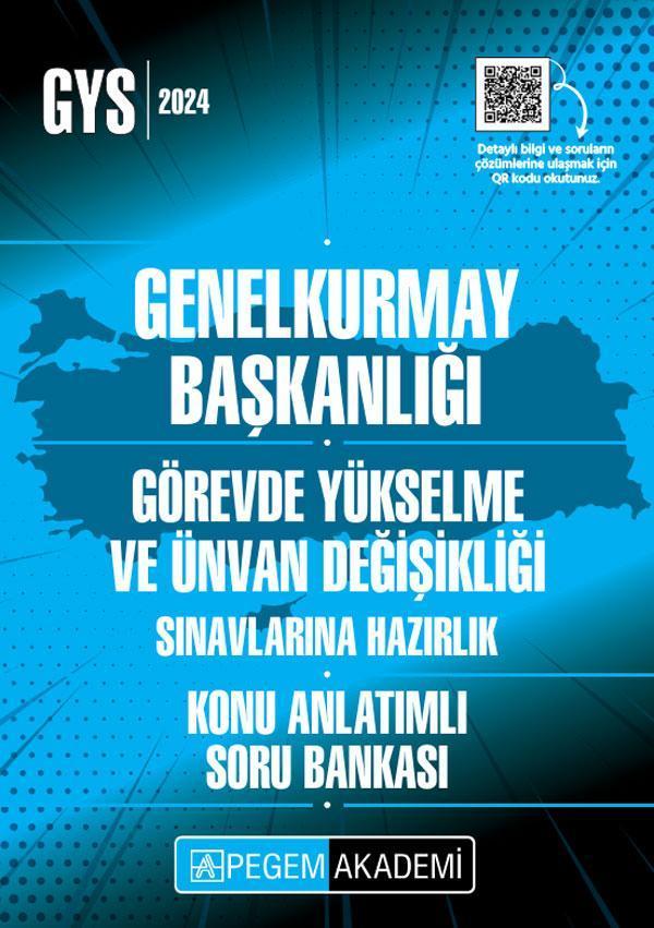 2024 Genelkurmay Başkanlığı Görevde Yükselme ve Unvan Değişikliği Sınavlarına Hazırlık Konu Anlatıml - Pegem Akademi Yayıncılık - Image 1