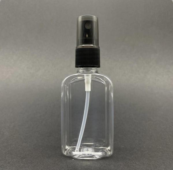 Pet 50 Cc Yassı Plastik Şişe - Siyah Spreyli - 50 Ml Spreyli Şişe 50 Adet - Image 1