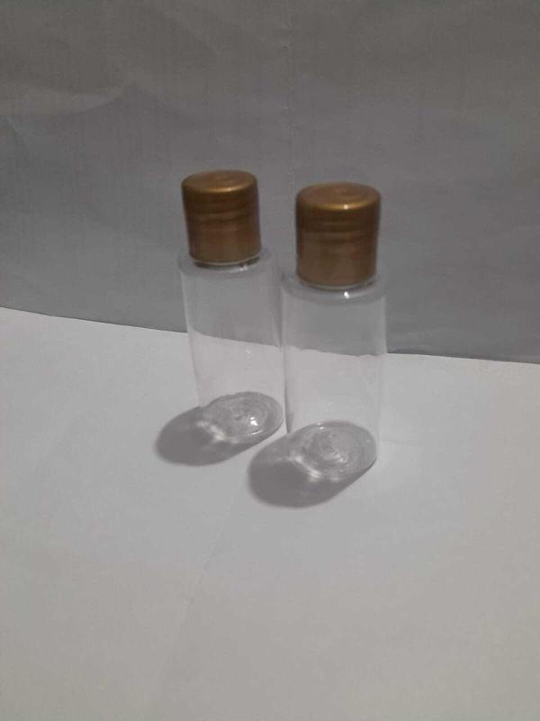 Kayapetlastik 50 Adet Mini Boş Plastik Mini Şişe .Gold Kapak.Şampuan Duş Jeli Saç Kremi Kuaför Malzemesi - Image 1