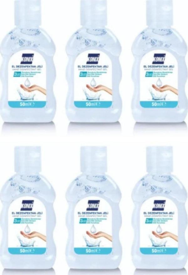 Konix El Dezenfektan Jeli 50 Ml 6 Adet - Image 1