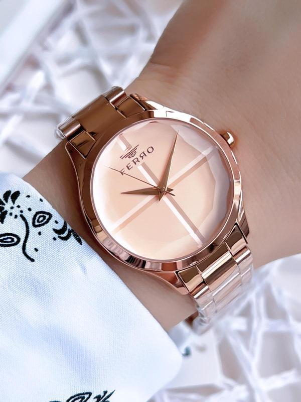 Ferro Rose Gold Renk 3 Atm Suya Dayanıklı Çelik Kordon Özel Tasarım Kadın Kol Saati BFL21250AWT-C4 - Image 1