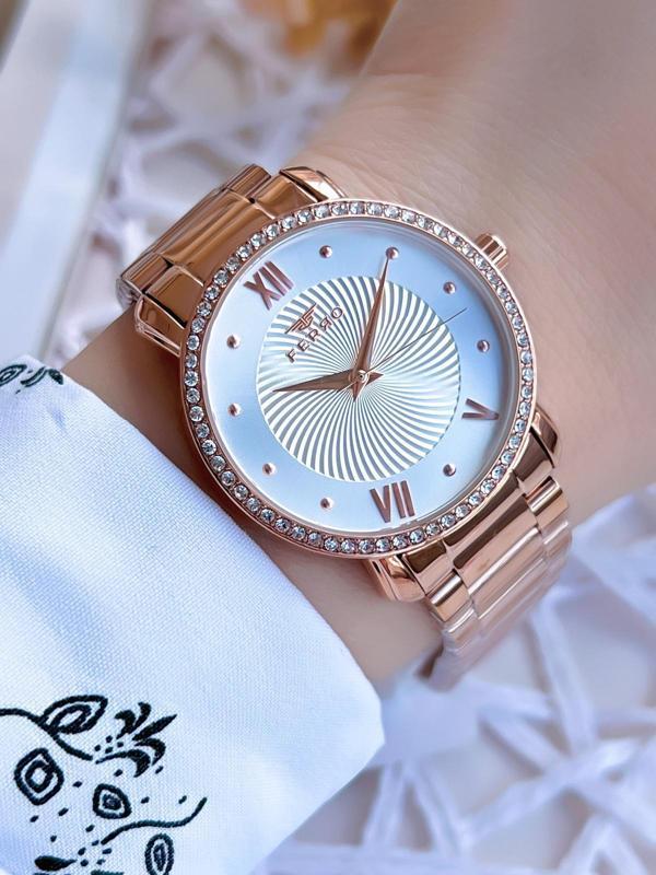 Ferro Rose Gold Renk 3 Atm Suya Dayanıklı Çelik Kordon Özel Tasarım Kadın Kol Saati BFL2126AWT-C - Image 1