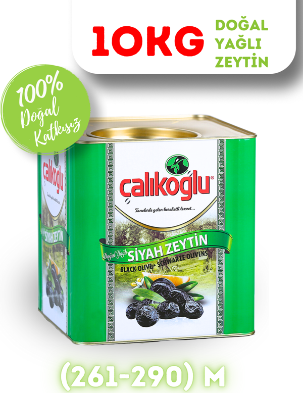 Çalıkoğlu Doğal Gemlik Özel Yağlı Siyah Zeytin 10 kg (261-290) M - Image 1