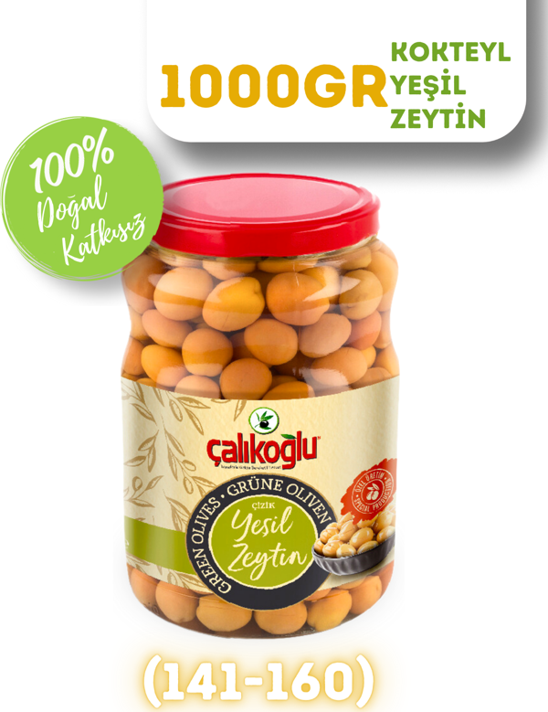 Çalıkoğlu Doğal Kokteyl Yeşil Zeytin 1 kg (141-160) - Image 1