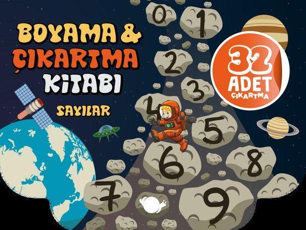 Sayılar - Boyama & Çıkartma Kitabı - 32 Adet Çıkartma - Çikolata Yayınevi - Image 1