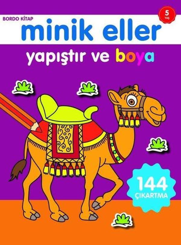 Minik Eller Yapıştır ve Boya Bordo Kitap 5 Yaş - 0-6 Yaş Yayınları - Image 1