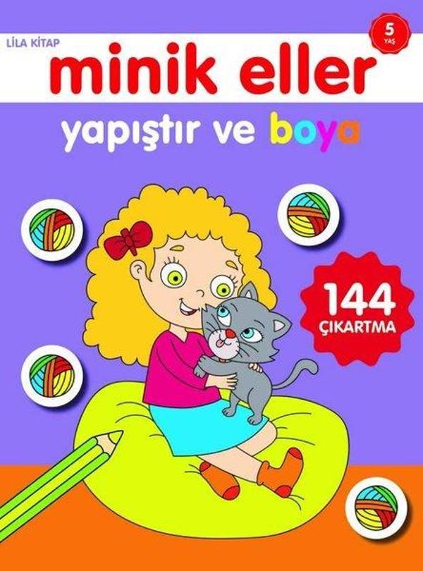Minik Eller Yapıştır ve Boya Lila Kitap 5 Yaş - 0-6 Yaş Yayınları - Image 1
