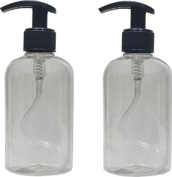 Paradise 2 Adet 500 Ml Sabun,Dezenfekten Siyah Pompalı Boş Pet Şişe - Image 1