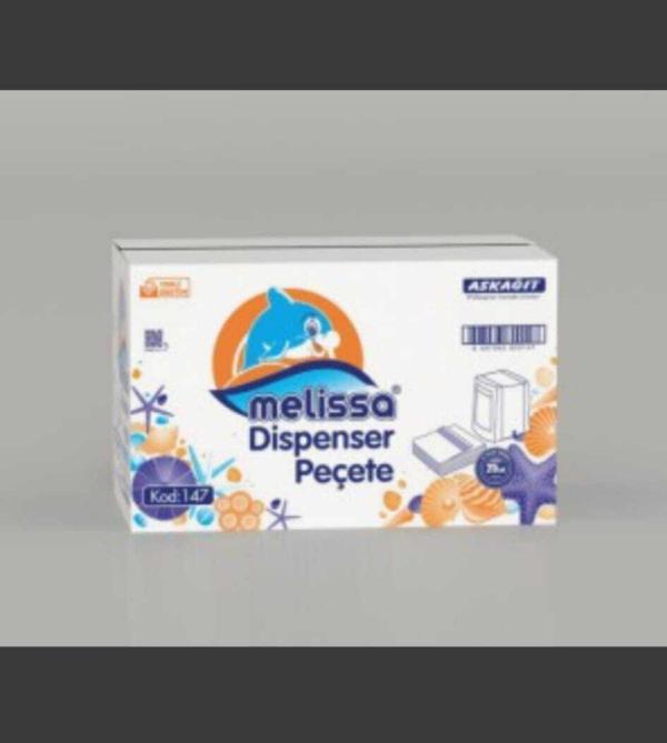 Melissa Dispenser Peçete 17X21 Cm 150 Yaprak X 18 Adet - Image 1