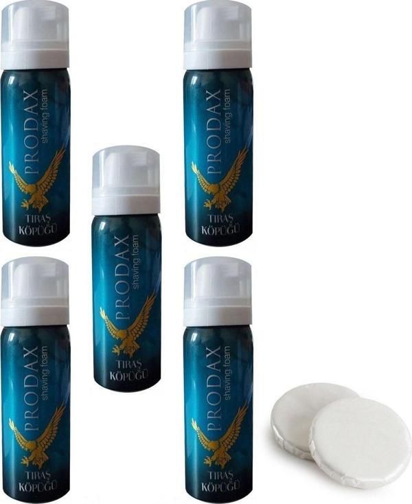 Prodax 5 Adet Seyahat Tıraş Köpüğü 50 Ml. + Mini Sabun Hediye - Image 1