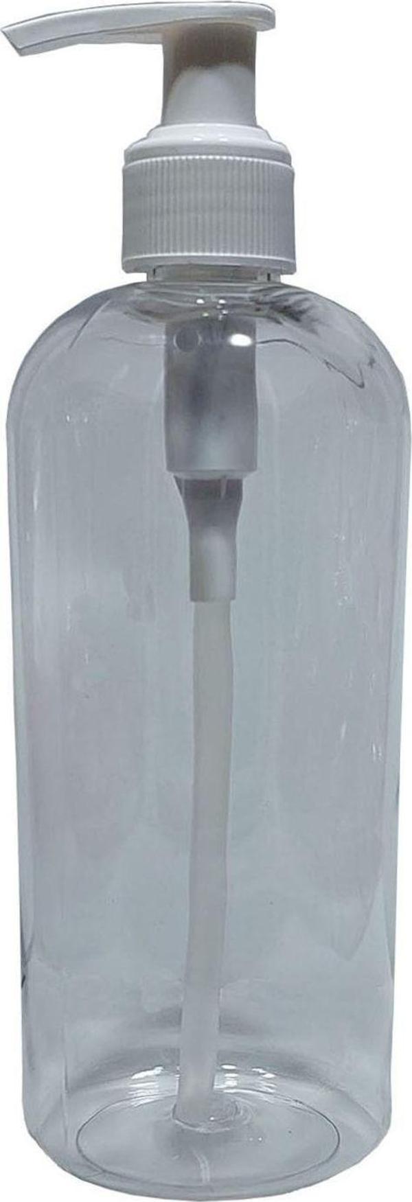 Alsun 100 Adet 400 Ml Sıvı Sabunluk Beyaz Pompalı Boş Şişe - Image 1