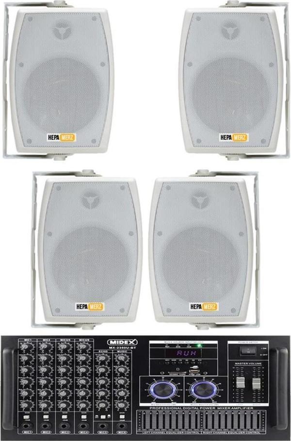 Lastvoice Trend Paket-2 Duvar Hoparlör ve Mikser Amfi Paketi (1 MİKSER 4 HOPARLÖR) - Image 1