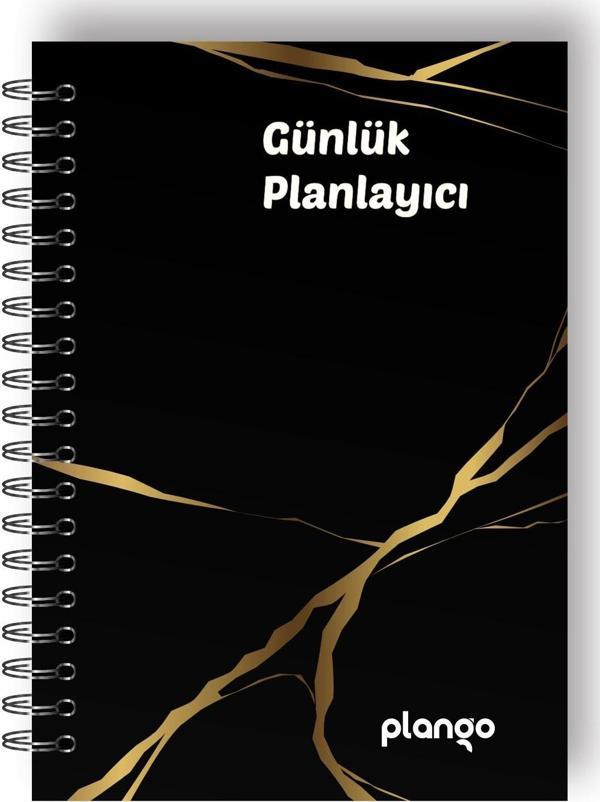 Siyah - Gold Günlük Planlayıcı Defter - Daily Planner - Ders Çalışma Planlayıcı Defteri - Planlama D - Image 1
