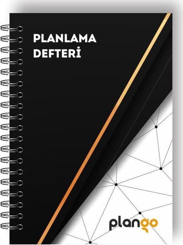 Siyah Beyaz Ağ Günlük Planlayıcı Defter - Daily Planner - Ders Çalışma Planlayıcı Defteri - Planlama - Image 1