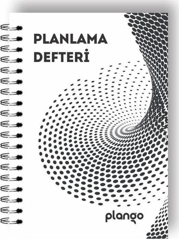 Siyah Girdap Günlük Planlayıcı Defter - Daily Planner - Ders Çalışma Planlayıcı Defteri - Planlama D - Image 1