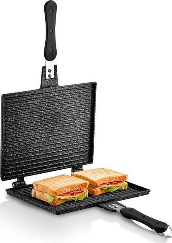 FMS D3001 Döküm Ocak Üstü El Tost Makinesi Siyah - Image 1