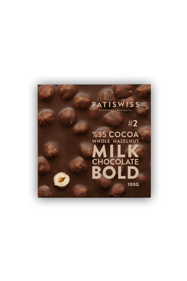 Patiswiss Bold Tüm Fındıklı Sütlü Tablet 100g - Image 1