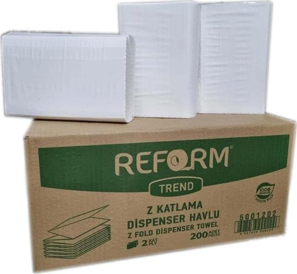 Reform Z Katlama Dispenser Havlu Kağıt 12Li 200 Adet - Image 1