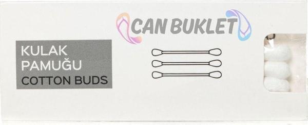 Can Buklet 100 Adet Otel Tipi Tek Kullanımlık Kutulu 3 Adet Kulak Pamuğu - Image 1
