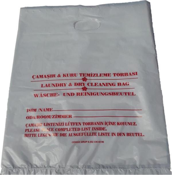 Cengizgrup Otel Kirli Çamaşır Poşeti Torbası Laundry Bag Hijyen Torbası Kuru Temizleme Torbası 50 Adet - Image 1