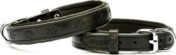 Doggie Comfort Deri Pati Desenli Köpek Boyun Tasması Small Siyah 2x30-35 Cm - Image 1