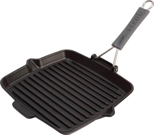 Staub 405093440 Döküm 24x24 cm Izgara Katlanır Saplı Tava - Image 1