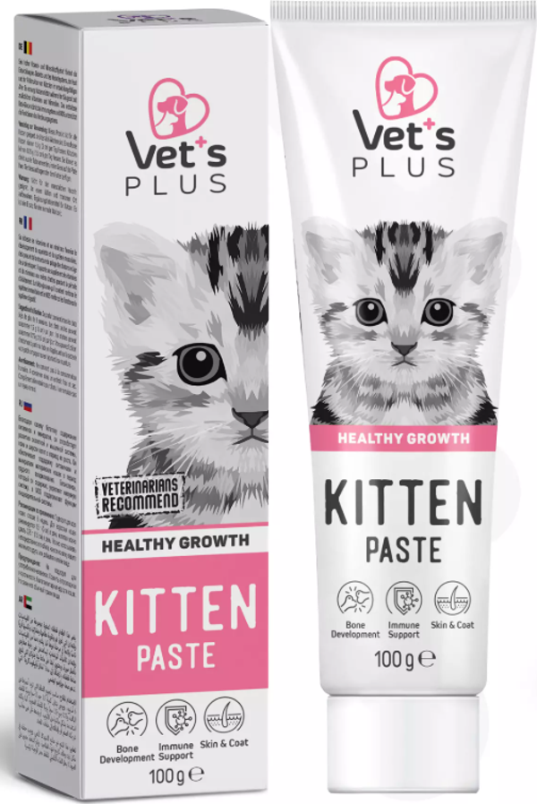 Vet's Plus Kitten Malt Macun 100gr (Anne ve Yavru Kediler için Multivitamin) - Image 1