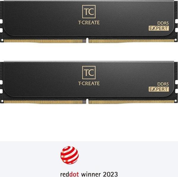 Team T-Create Expert Black 32GB(2x16GB) 6000Mhz CL38 DDR5 U-DIMM RAM (CTCED532G6000HC38ADC01) - Image 1