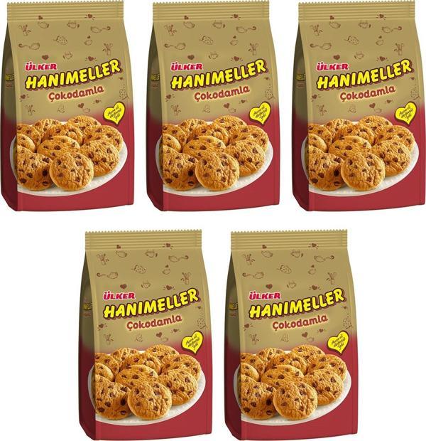Ülker Hanımeller Çokodamla Kakaolu Damla Bisküvi 150 Gr X 5 Adet - Image 1