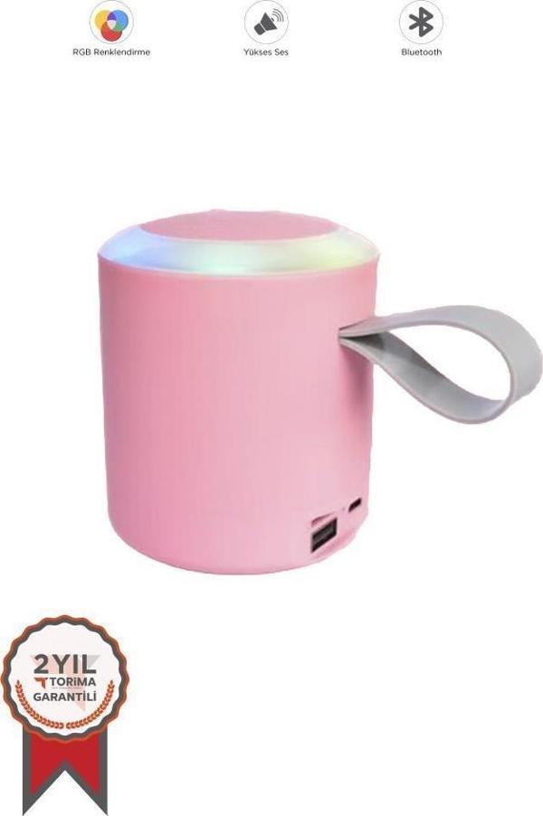 Torima D24 Pembe SD/USB Girişli Taşınabilir Bluetooth Hoparlör - Image 1