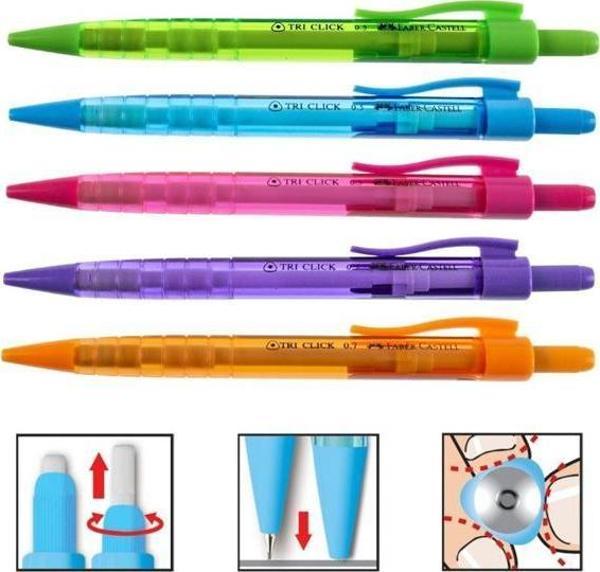 Faber-Castell Tri Click Versatil 0.7mm 10 lu Paket - Image 1