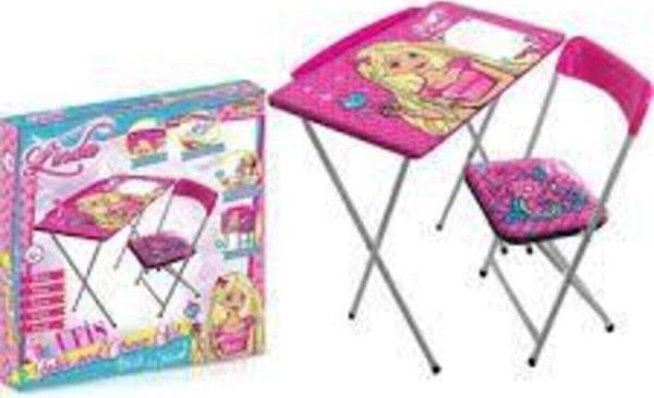 Furkan Toys Kız Çocuk Pembe Linda Ders Çalışma Masası - Image 1