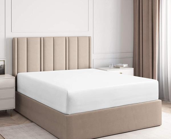 Hierapolis Home Pamuk Tek Kişilik Lastikli(Fitted) Penye Çarşaf - Beyaz - Image 1
