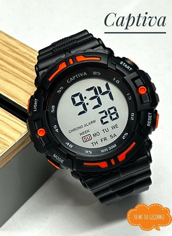 Captiva Büyük Kasa 3 Atm Digital Seri Alarm-Kronometre-Aydınlatma Özellikli Erkek Kol Saat CPK.NSX05 - Image 1