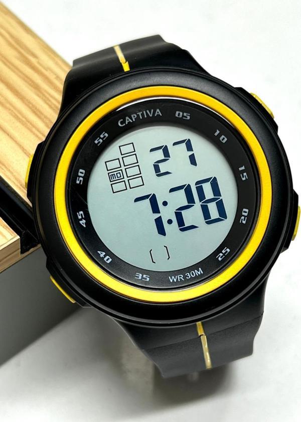 Captiva Büyük Kasa 3 Atm Digital Seri Alarm-Kronometre-Aydınlatma Özellikli Erkek Kol Saat CPK.NSX16 - Image 1