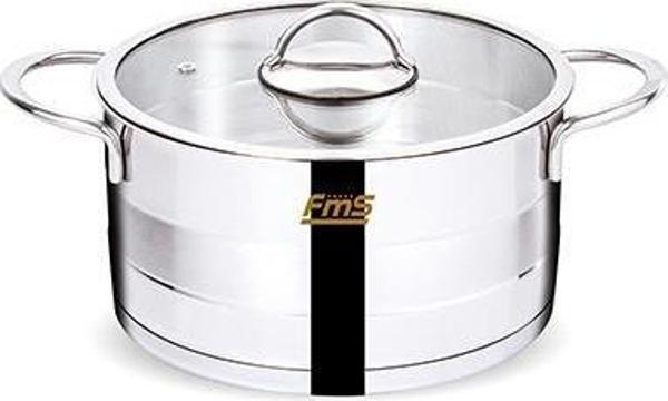 FMS Silindir 22 cm Derin Çelik Tencere  - Image 1