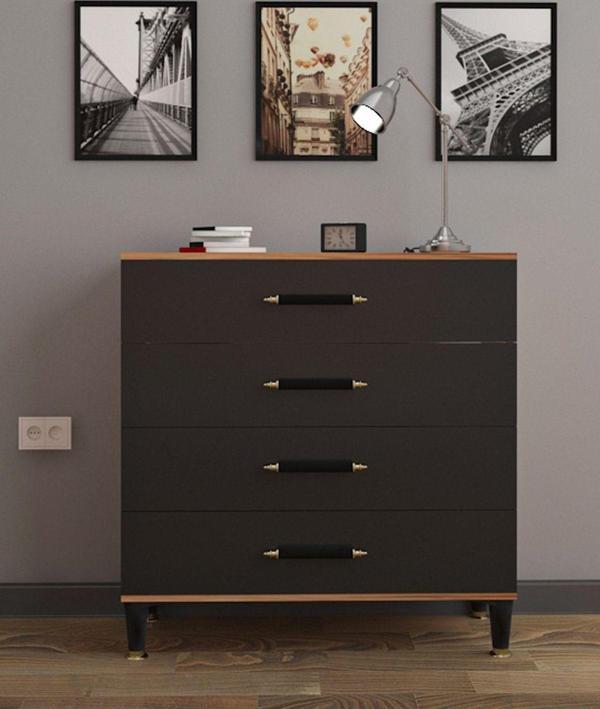 Wood House Melodi Şifonyer Antrasit - Image 1